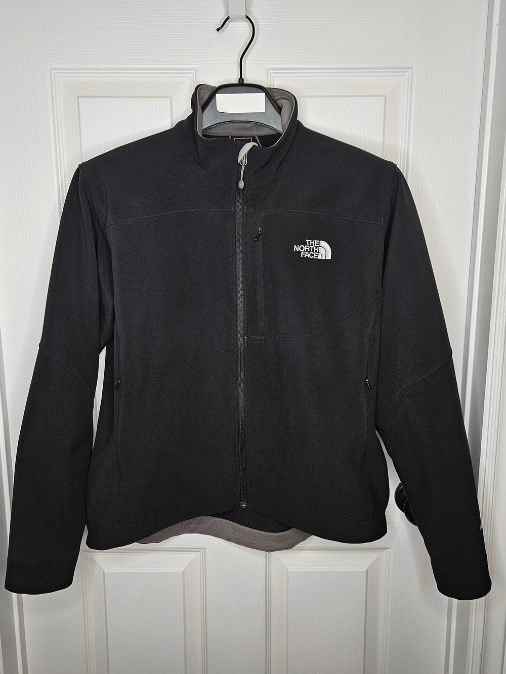 The North Face Women's Black Softshell Jacket Zip-Up Fleece Lined Size L